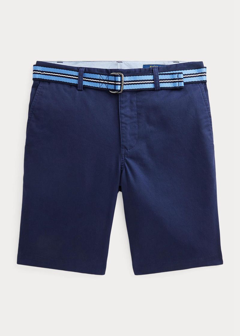 ポロ ラルフ ローレン ショーツ ボーイ ネイビー 6-14 年 真っ直ぐ フィット フレックス Abrasion Twill QYIFX6279